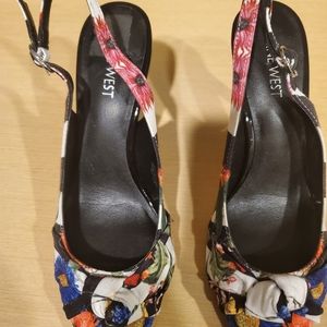 Nine west sherry heel size 7 floral